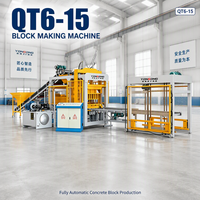 Machine automatique de fabrication de blocs de ciment QT6-15 à performance stable, pour la production de pavés pleins et creux sur site de préfabrication