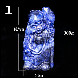 Estatua de Buda de <span class=keywords><strong>sodalita</strong></span> Fu Lu Shou hecha a mano, decoración religiosa, gran oferta - Product Image 3