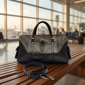 Sac de voyage unisexe en cuir véritable de haute qualité, classique, luxueux, élégant, multifonctionnel, avec poignée souple - Product Image 5
