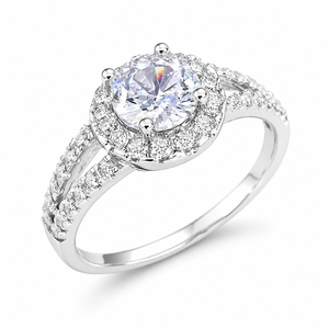 Anello di Fidanzamento di Lusso con Zirconi per Coppie, Regalo Romantico per Proposta e Anniversario, Gioiello da Dito - Product Image 1