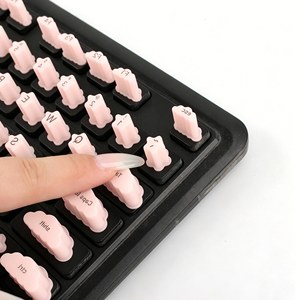 Autocollants 3D en silicone à bulles avec lettres pour claviers à touches longues, lavables, amovibles, pour nail art, protection de clavier <span class=keywords><strong>et</strong></span> de saisie - Product Image 4