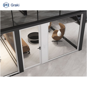 Parete Divisoria in Vetro Senza Telaio Serie Panorama Graki, <span class=keywords><strong>Design</strong></span> Moderno, Ecologica e Durevole, Partizione per Ufficio con Telaio in Alluminio da 100mm - Product Image 4