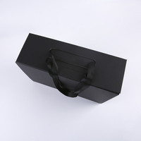 Boîte cadeau rigide en carton de luxe, grande taille, pliable, avec fermeture magnétique, couvercle et poignée, vente en gros
