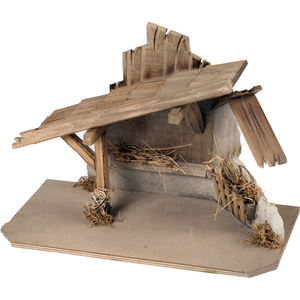 Establo de Natividad Mediano Arrach para Navidad, 40x20x28cm, Figuras de 13-16cm, Juguete ZICOM Alemania (9069-S091-M) - Product Image 1