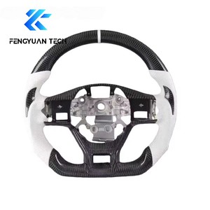Volant en fibre de carbone, cuir, compatible avec <span class=keywords><strong>Kia</strong></span> <span class=keywords><strong>Sportage</strong></span> Seltos K4 Sorento Carnival Telluride K5 EV6, pièces de modification intérieure - Product Image 1
