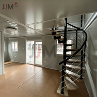 Maison mobile préfabriquée de luxe à 2 étages, prête à l'emploi, construction rapide, 20 pieds, 4 chambres, extensible, avec salon