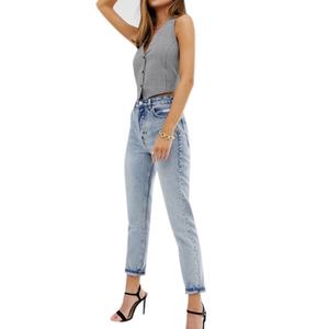 Proveedor de suministro de botones frontales sin mangas con cuello en V profundo Halter Crop Tops - Product Image 5