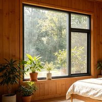 Ventanas Abatibles de Aleación de Aluminio, Modernas, con Vidrio Insonorizado, Calificadas por Energy Star, Selladas, Perforadas, para Exteriores, Cocina y Baño