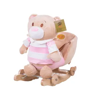 Baby Kids Toy Plush Bear Animal Rocker Rider Toddler Rocking Chair OEM/ODM Rider Rocking Chair Toy Rocking Horse Plush Toys