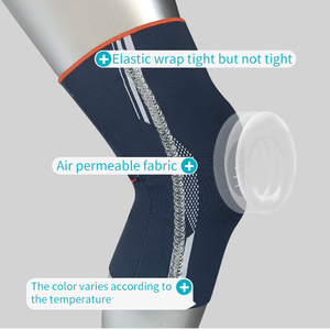 Genouillères <span class=keywords><strong>de</strong></span> sport unisexes en spandex et nylon respirantes et légères, compression, basketball, course en plein air, protection, soulagement du ménisque - Product Image 3