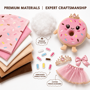 Peluche de Donut Personalizado con Forma de Mascota, Logotipo Personalizado, OEM, ODM, Juguete de Peluche, Regalo Promocional - Product Image 4