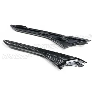 2 pièces de garnitures de remplacement en fibre de carbone pour les caches d'aération latéraux BMW F90 M5 2018-IN, garniture de couvercle de prise d'air latérale, pièce extérieure automobile - Product Image 4