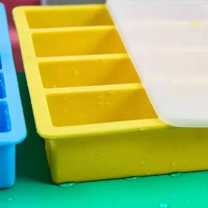 4 Cavity Eco-Friendly Silicone Cream Maker with Collins Mold Lid Easy Release Long Ice Making Non-Toxic Freezer Safe - Product Image 1
