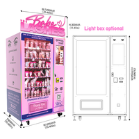 Distributeur automatique de beauté Zhongda en acier inoxydable conforme ADA avec écran tactile 22 pouces, système de paiement par code QR, SDK, carte de crédit et monnaie
