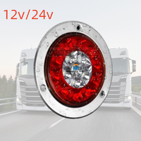 Nouveau Feu de Position Latéral LED Rond Ambre 4 Pouces, 24V, 16 LED pour Camion Remorque, Vente Directe Usine