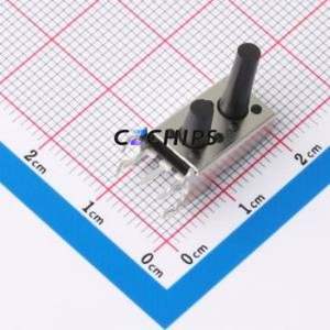 TC-1125-A14.5-B9.0-260 Tactile Switch Through hole-3P,8.6x16.2mm Switch Round Button 2.6N Right Angle Insert With Bracket - Product Image 1