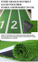 Revêtement de sol sportif en gazon synthétique pour piste de sprint, sur mesure, avec logo personnalisé, pour salle de sport
