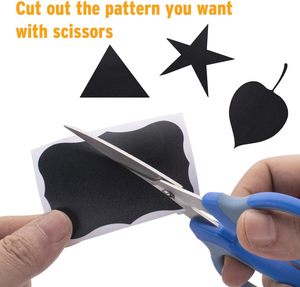 Étiquettes pour <span class=keywords><strong>tableau</strong></span> <span class=keywords><strong>noir</strong></span> 180 pièces, autocollants imperméables réutilisables pour bocaux Mason, décorations de fêtes, salles d'artisanat, mariages, rangement - Product Image 6