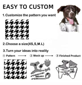 Set Pettorina, Collare e Guinzaglio Personalizzato SinSky per Cani, Lussuoso Set in Pile Teddy Ricamato, Pettorina Anti-Trazione - Product Image 6