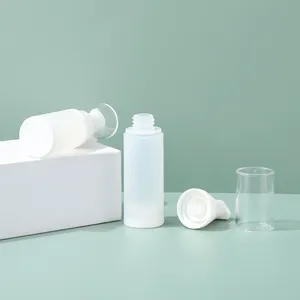 Cilt bakımı için kozmetik havasız şişe yüksek kaliteli plastik lüks kozmetik serigrafi