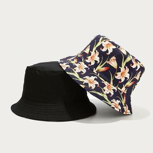 Sombrero de Pescador Plegable con Estampado Floral 2022, Reversible, de Algodón, para Playa, Unisex, para Adultos, Venta al Por Mayor - Product Image 4