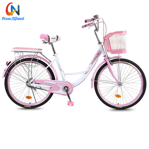 Bicicleta Urbana Clásica Retro de Una Velocidad con Cuadro de Aluminio y Horquilla de Acero de 26 Pulgadas <span class=keywords><strong>para</strong></span> <span class=keywords><strong>Mujer</strong></span> - Product Image 2