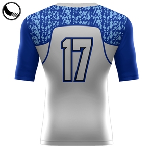 Maglietta <span class=keywords><strong>Rash</strong></span> Guard MMA a Maniche Corte, Asciugatura Rapida, in Spandex/Nylon, Unisex, Logo Personalizzabile - Product Image 2