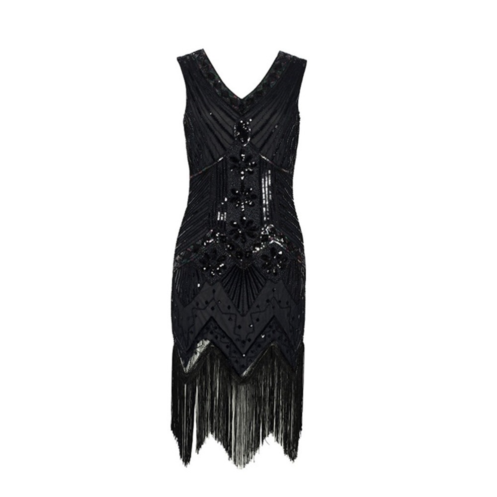 Solid black single-piece dress