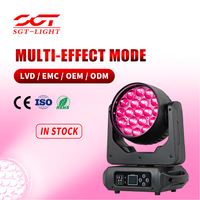 Projecteurs mobiles Led Sharpy 19* 15W Zoom Wash, éclairage de scène, contrôle DMX512, indice de protection IP20, couleurs vibrantes pour les salles de spectacle