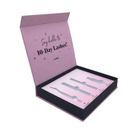 Boîtes cadeaux rigides en carton noir pour cosmétiques et parfums, avec logo personnalisé, couvercle à rabat magnétique et insert en mousse.