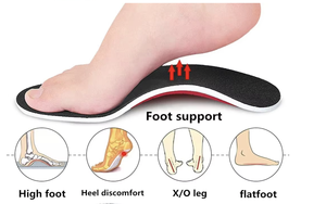 Semelles orthopédiques respirantes pour pieds plats, en mousse à mémoire de forme, gel laminé, haute répulsion, super douces, soutien de la voûte plantaire 4D - Product Image 3