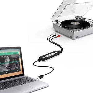 Carte de capture audio pour disques vinyles et cassettes, convertisseur numérique MP3, RCA/3,5 mm, pour Mac et <span class=keywords><strong>Windows</strong></span> 10/11 - Product Image 1
