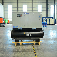 Compresseur d'air à vis de haute qualité avec réservoir de 180 litres, 15 CV, 20 CV, 7,5 kW, 10 CV, refroidi par air et équipé d'un filtre à air