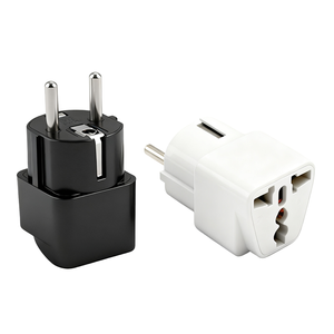 Convertisseur de puissance <span class=keywords><strong>Euro</strong></span> Plug Adaptateur Cuivre Allemagne Plug Adaptateur Us Uk vers Eu 2 Broches <span class=keywords><strong>Euro</strong></span> Travel Plug Outlet Adapter - Product Image 1