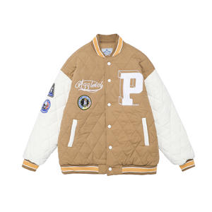 Chaqueta Varsity de Motociclista Transpirable con Bordado Personalizado de Letras Vintage para Deportes de Invierno y Ropa Urbana Informal para Hombre - Product Image 6