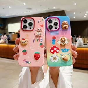 Sao ba-trong-một sơn Sticker Búp Bê + máy ảnh lỗ mạ điện thoại di động trường hợp đối với iPhone cho samsung cho Huawei - Product Image 6