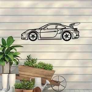 Signe de décoration murale de voiture de <span class=keywords><strong>garage</strong></span> en métal Cadeau pour homme Cadeau de pendaison de crémaillère Décoration murale à suspendre Art mural - Product Image 3