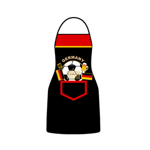 Delantal Deportivo con Diseño Nuevo para Fanáticos del Fútbol, 100% Poliéster, Personalizado, Impermeable, Lavable, con Estampado de Banderas Nacionales para Partidos de Fútbol - Product Image 4
