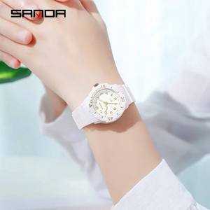 นาฬิกาควอตซ์ Sanda 6011 รุ่นหรูหราสำหรับผู้หญิง ของแท้ คลาสสิก กันน้ำ นาฬิกาข้อมือสำหรับสุภาพสตรี ผู้หญิง สาวๆ Montre Femme Uhr - Product Image 4