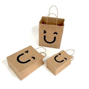 Sacs en papier kraft personnalisés écologiques et recyclables pour frites, hamburgers, barbecues et sandwichs, avec poignées, pour la vente en gros - Product Image 4