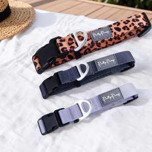 Gepersonaliseerde hondenhalsband met luipaardprint, duurzaam nylon, verstelbaar, fabrikant, metalen D-ring, snelgesp - Product Image 3