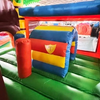 Château gonflable d'été durable en PVC pour l'extérieur avec toboggan, château gonflable de dessin animé pour enfants