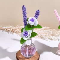 Diffuseur d'ambiance aux fleurs séchées, ensemble diffuseur à bâtonnets d'huiles essentielles, parfum d'ambiance sans flamme 50ML, diffuseurs d'arômes