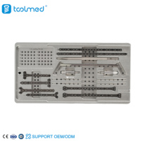 Perangkat Sistem Pelat Pengunci Titanium Mini Veteriner Toolmed, Instrumen Bedah Ortopedi Lengkap untuk Klinik Hewan Kecil