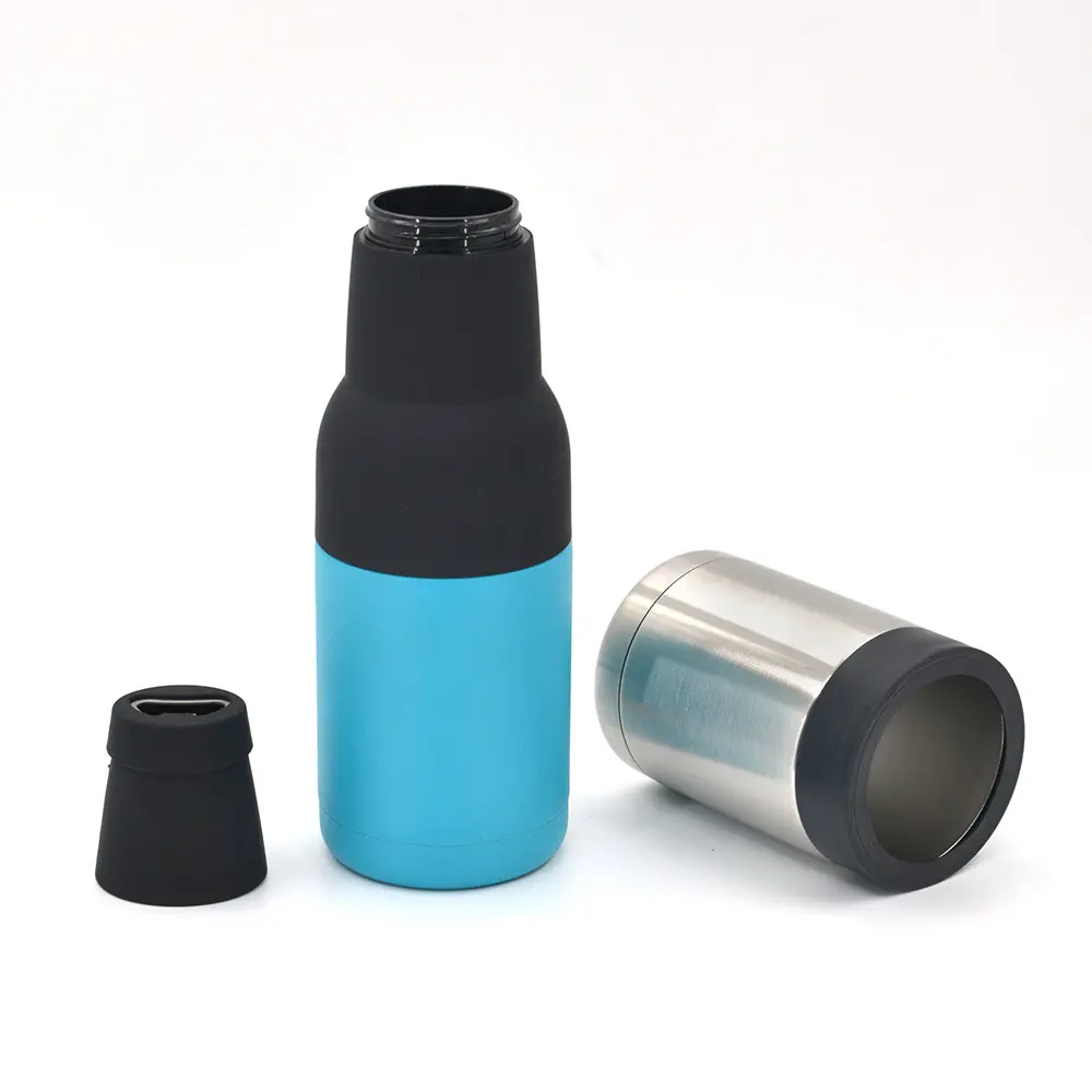 Amazon Hot Seller Multifunktions-Edelstahl-Bierflasche und Glas-Thermoskanne Vakuum isolierter Doppels chicht kühler