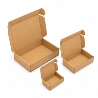 Boîte d'expédition avion en carton ondulé kraft recyclé, écologique et biodégradable, avec logo personnalisé, impression quadricolore et revêtement UV, faible MOQ