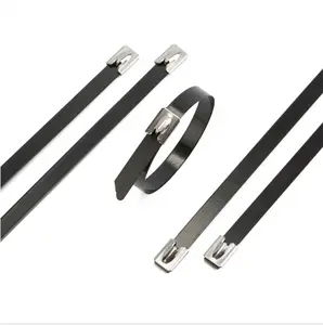 EXOXY Coated Stainless Steel Cable Tie self-locking zipper TIE