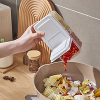 Conteneurs de rangement compartimentés transparents en plastique pour réfrigérateur, style minimaliste, 401-500 ml, en stock, vente en gros