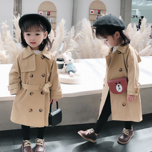 <span class=keywords><strong>Cortavientos</strong></span> de primavera y otoño para niñas, chaqueta informal con doble botonadura para niños, abrigo de moda de longitud media, <span class=keywords><strong>cortavientos</strong></span> para niños - Product Image 2