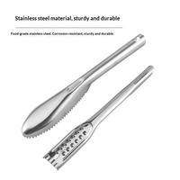 Ustensiles de cuisine : Écailleur de poisson manuel en acier inoxydable, grattoir à écailles, brosse, éliminateur rapide d'écailles